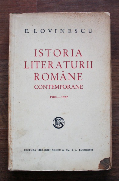 Istoria Literaturii Romane Contemporane (editia princeps